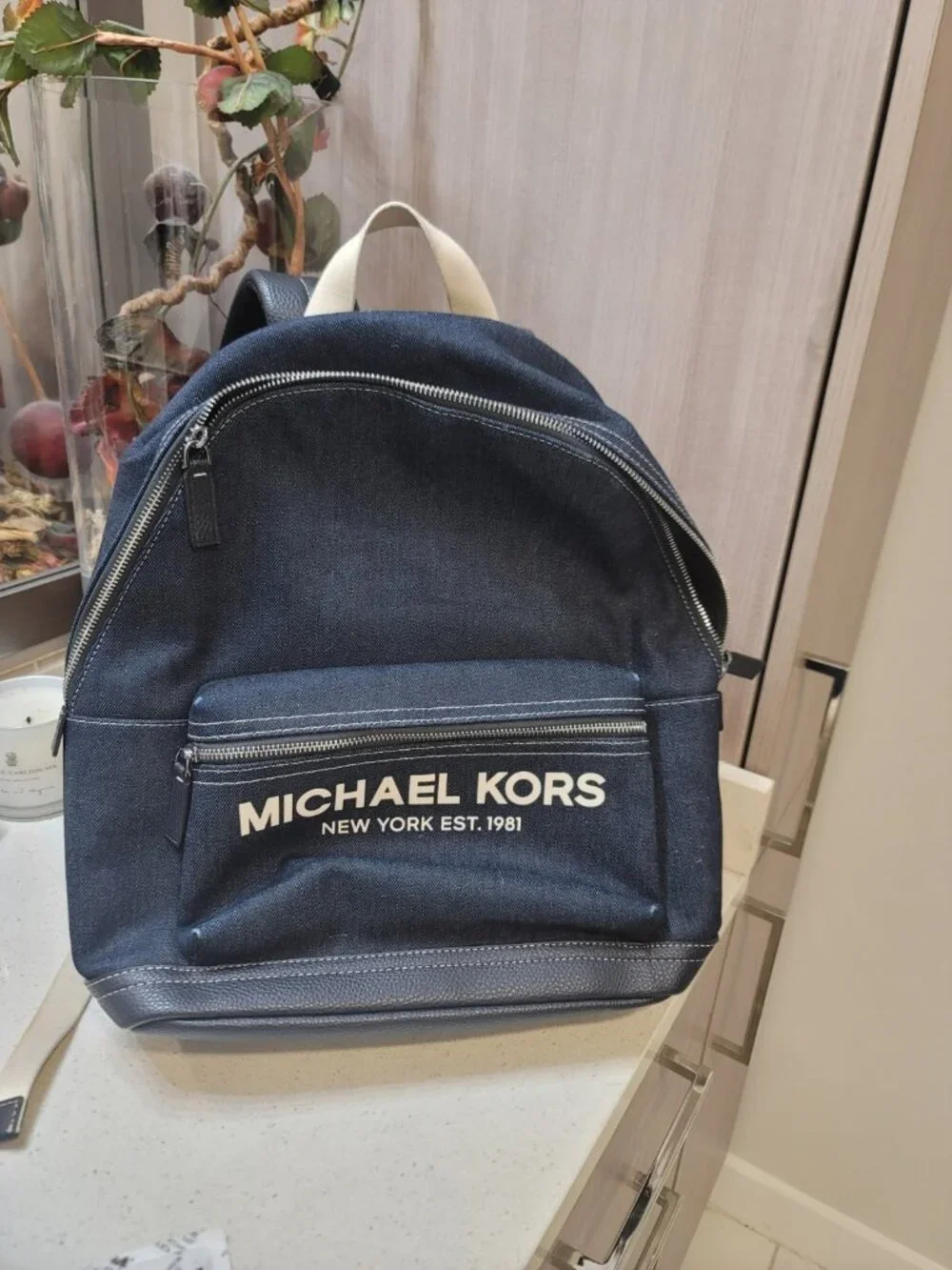 Michael Kors “Cooper” Denim Backpack New NWoT